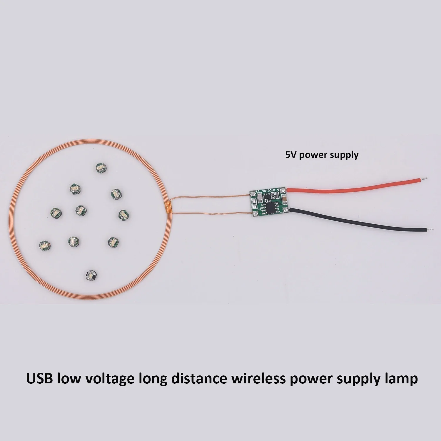0~80mm Long-distance  Wireless Power Supply Module Wireless Power Supply Lamp 5V Wireless Power Supply Coil Module - Image 3