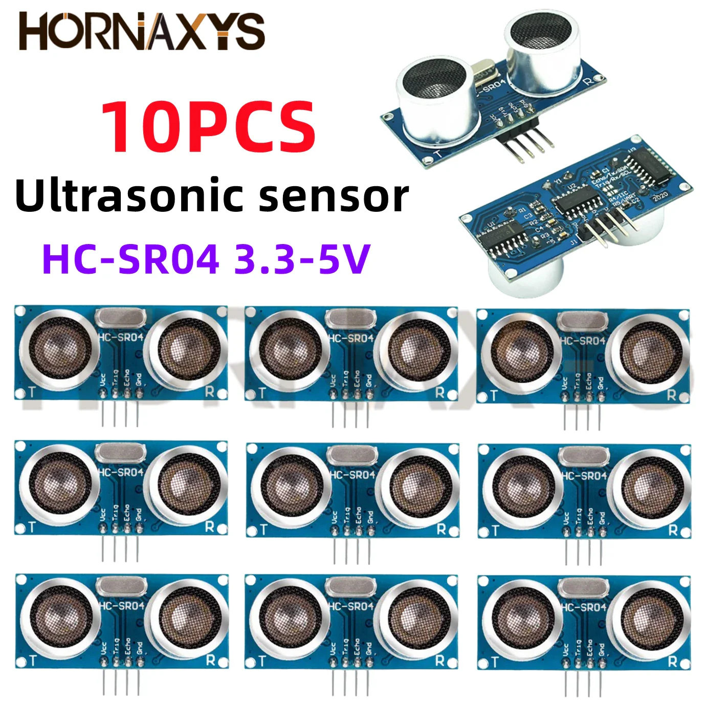 1-10PCS/Ultrasonic sensor HC-SR04 HCSR04 to world Wave Detector Ranging Module  HC SR04 Distance Sensor For Arduino 3.3V-5V - Image 4