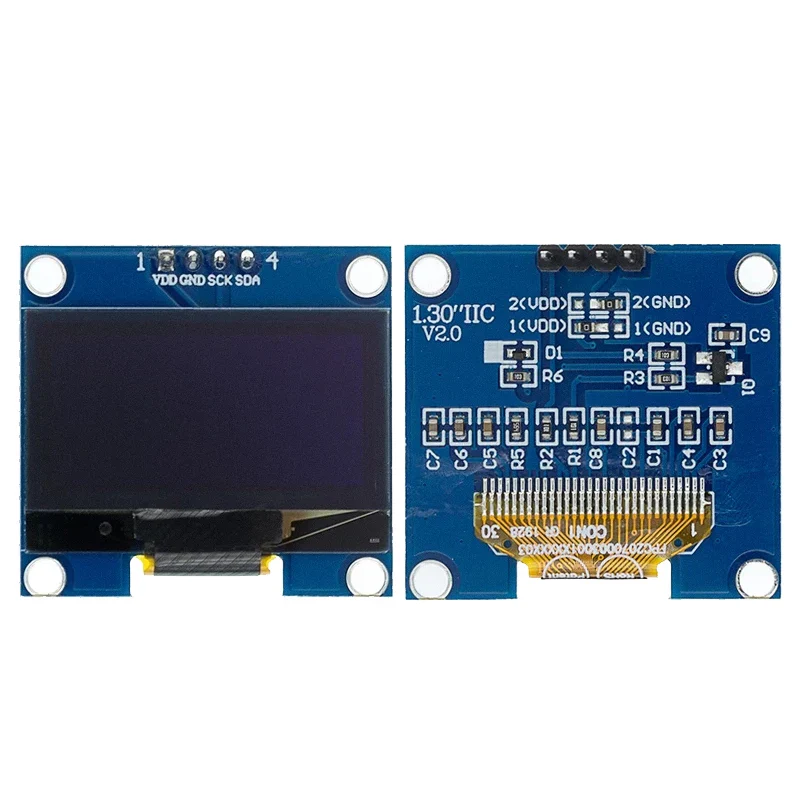 1.3" OLED Module 1.3 inch Display Module White/Blue 128X64SPI/IIC I2C Communicate Color 1.3 Inch OLED LCD LED Display Module - Image 2