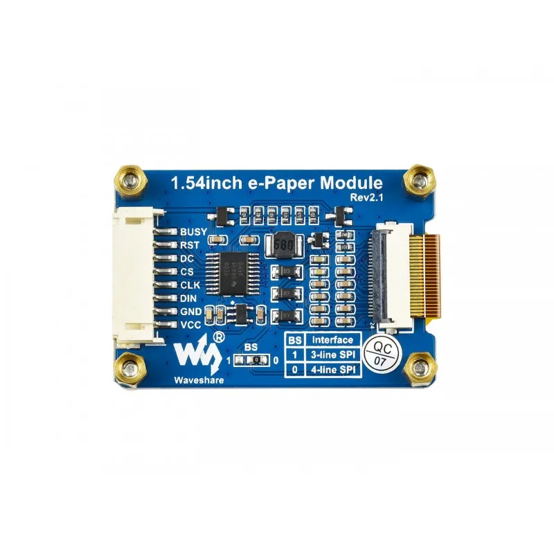 1.54-inch e-paper with 200x200 resolution, red, black and white. SPI Interface - Image 2