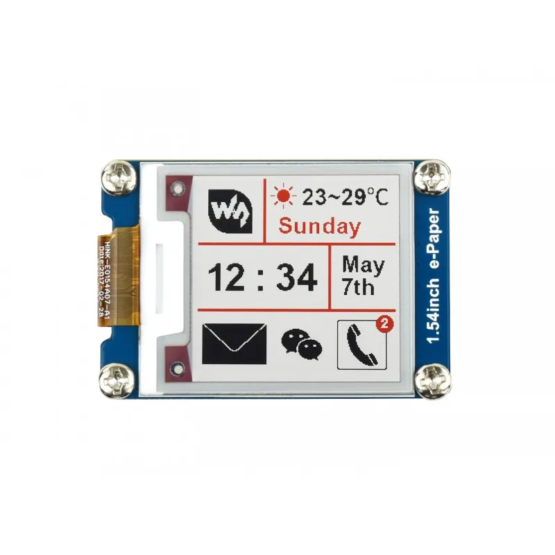 1.54-inch e-paper with 200x200 resolution, red, black and white. SPI Interface - Image 3
