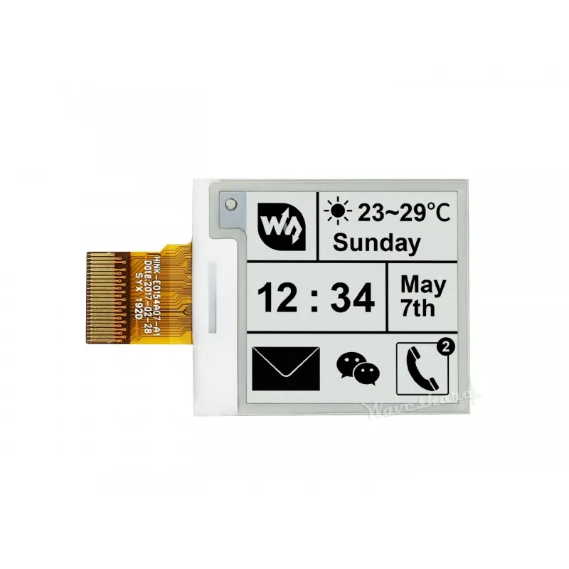 1.54-inch e-paper with 200x200 resolution, red, black and white. SPI Interface - Image 6