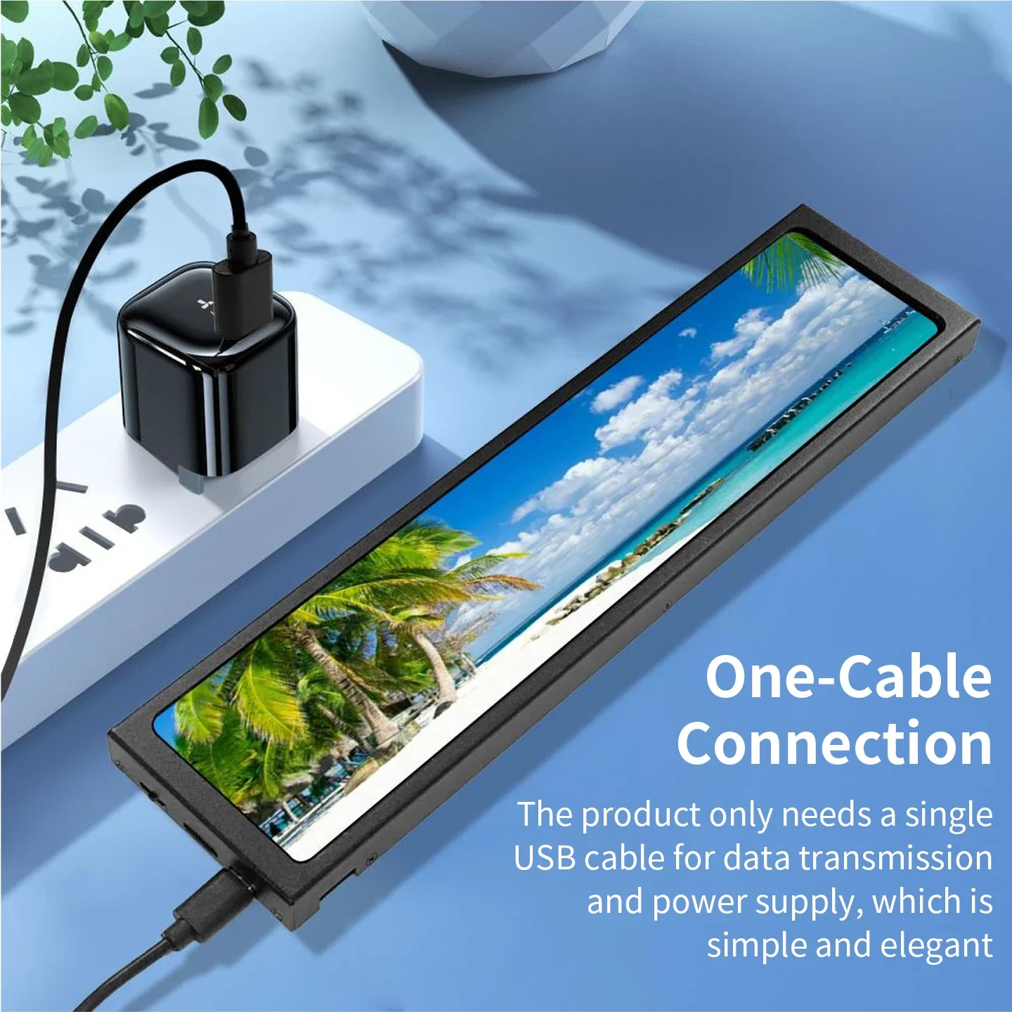 11.26 Inch USB Type-C Secondary Screen IPS 1920x440 Display Video Player Electronic Photo Album 170 ° Wide View Monitor for PC - Image 4