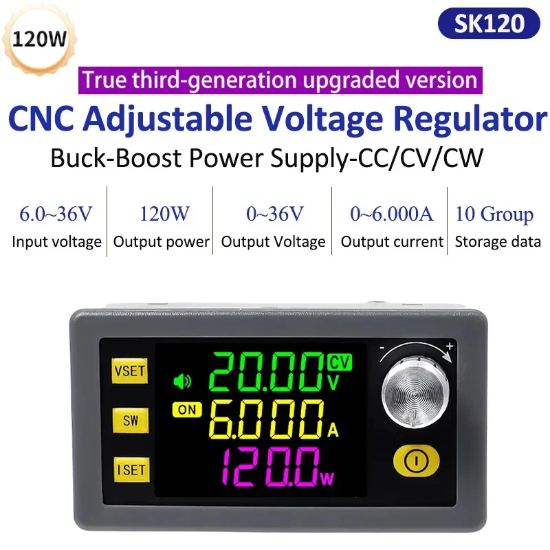 120W Buck Boost Converter Adjustable Regulated Power Supply Input Constant Voltage Constant Current Solar Charging Module - Image 2