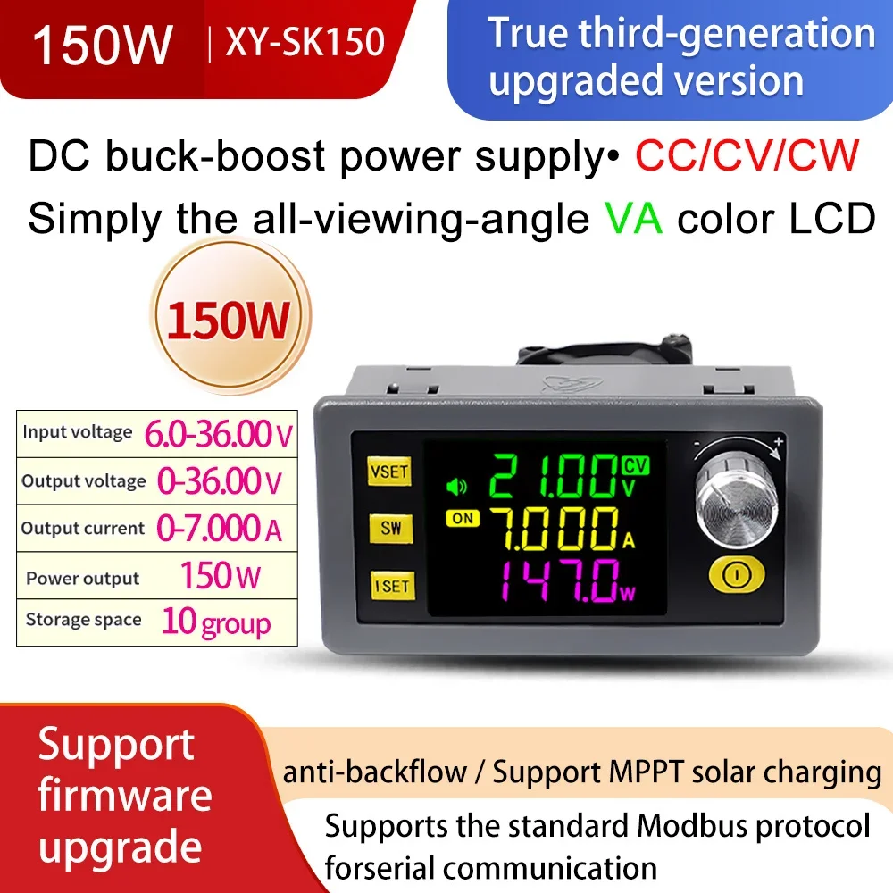 120W Buck Boost Converter Adjustable Regulated Power Supply Input Constant Voltage Constant Current Solar Charging Module - Image 3