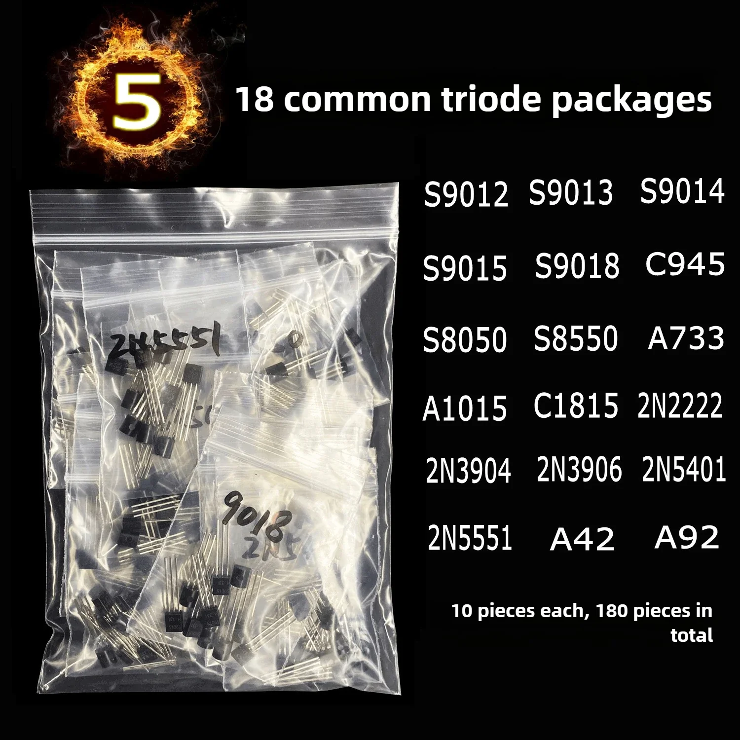 1500Pcs Electronic Components Starter Kit Resistor Capacitor LED Diode Transistor Assortment Pack for DIY Arduino - Image 11