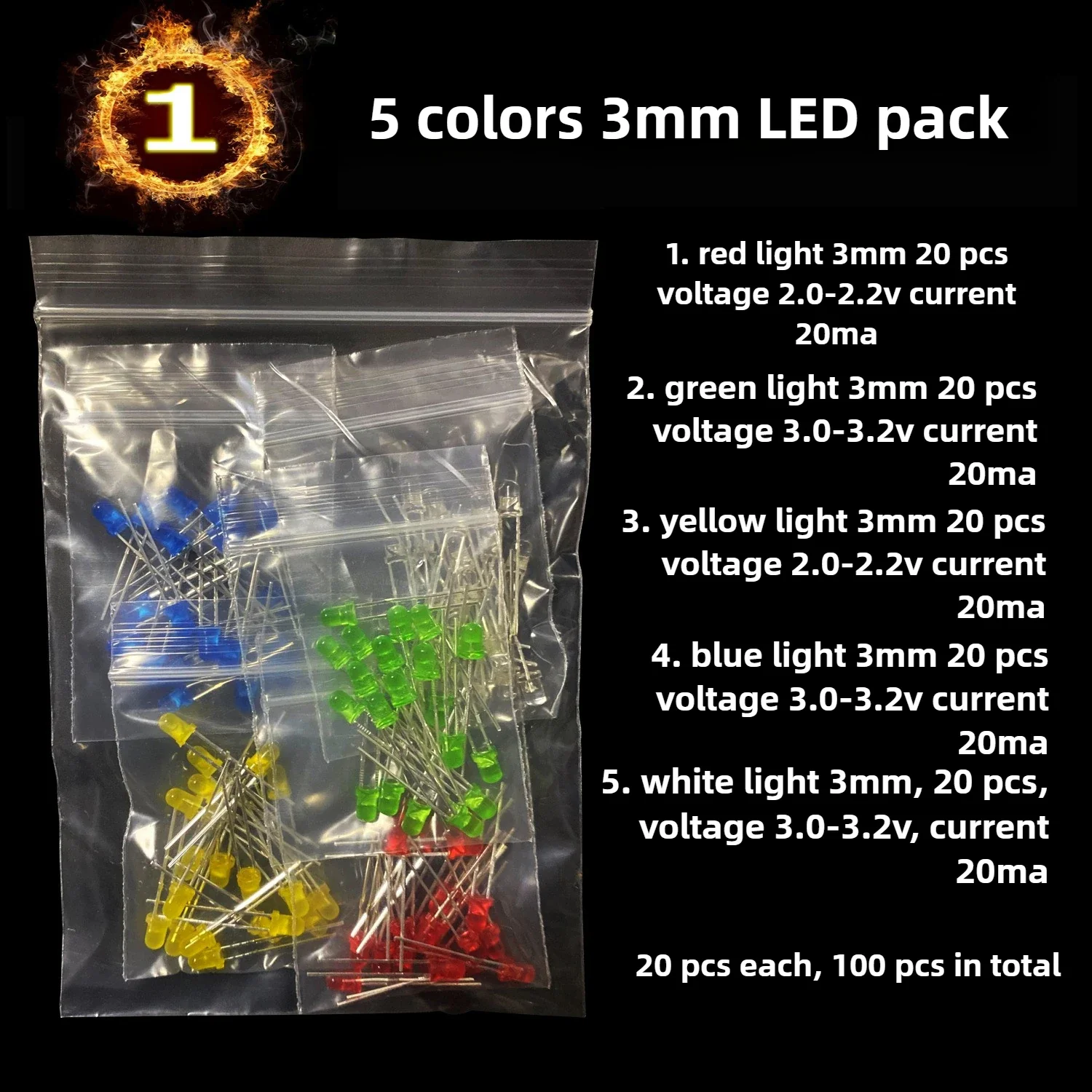 1500Pcs Electronic Components Starter Kit Resistor Capacitor LED Diode Transistor Assortment Pack for DIY Arduino - Image 7