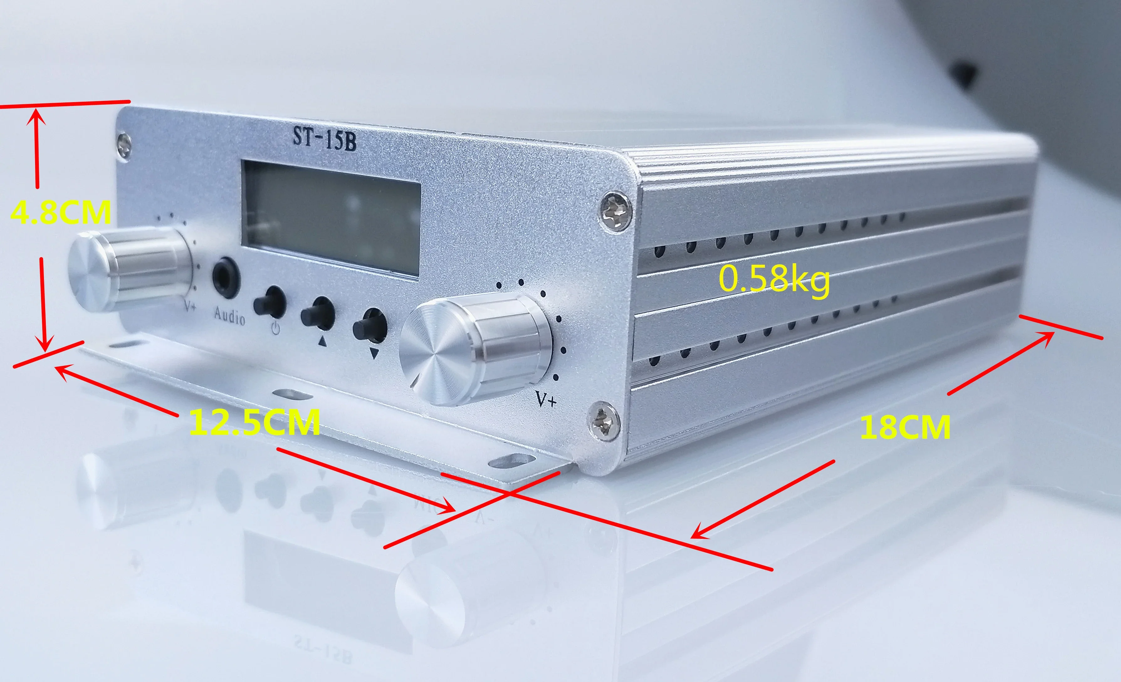 15W ST-15B V3 Stereo FM Transmission Transmitters 76-108/113MHz Small wireless audio transmitter only host - Image 4