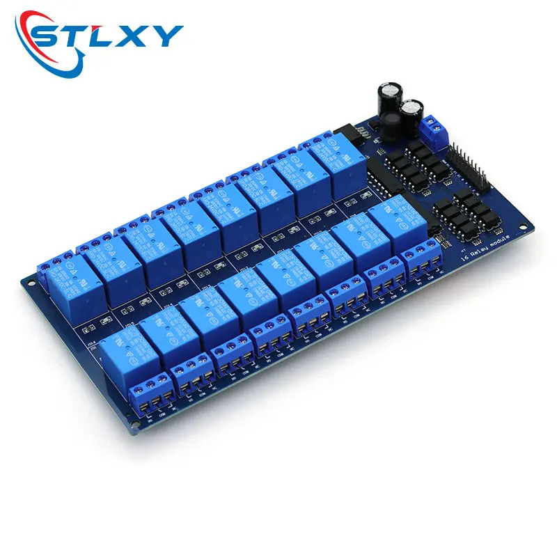 16 Channel Relay Shield Module DC 5V 12V 24V with Optocoupler LM2576 Microcontrollers Interface Power Relay For Arduino DIY Kit - Image 3