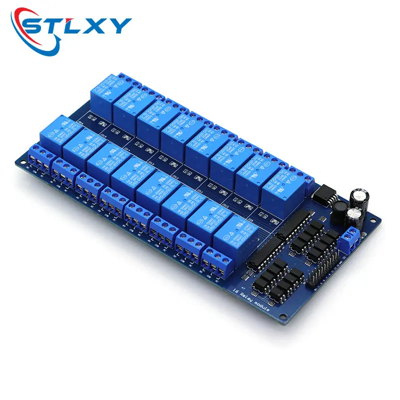 16 Channel Relay Shield Module DC 5V 12V 24V with Optocoupler LM2576 Microcontrollers Interface Power Relay For Arduino DIY Kit - Image 5