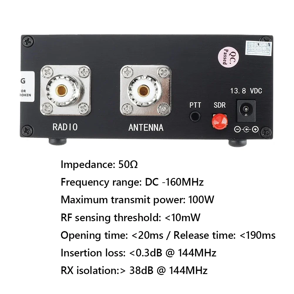 160MHz 100W SDR Transceiver Switch Antenna Sharer TR Switch Box with Cable Set - Image 3