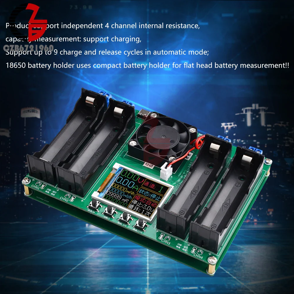 18650 Lithium Battery Capacity Tester Module MAh MWh Digital Battery Power Detector Module 18650 Battery Tester Type-C Auto Char - Image 2