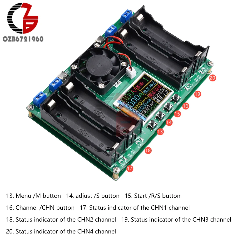18650 Lithium Battery Capacity Tester Module MAh MWh Digital Battery Power Detector Module 18650 Battery Tester Type-C Auto Char - Image 4