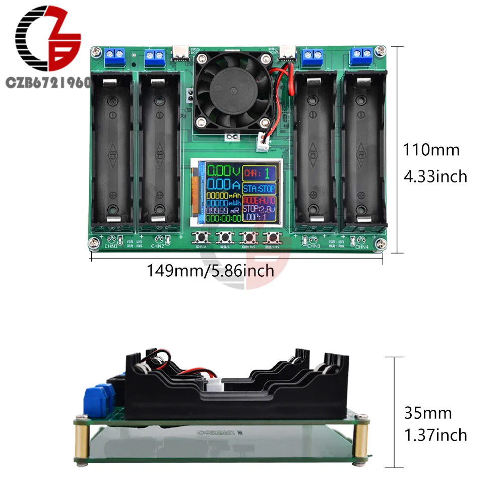 18650 Lithium Battery Capacity Tester Module MAh MWh Digital Battery Power Detector Module 18650 Battery Tester Type-C Auto Char - Image 6