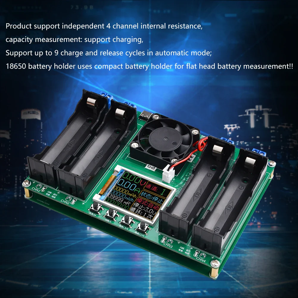 18650 Lithium Battery Capacity Tester Module MAh MWh Digital Battery Power Detector Module 18650 Battery Tester Type-C Auto Char - Image 7