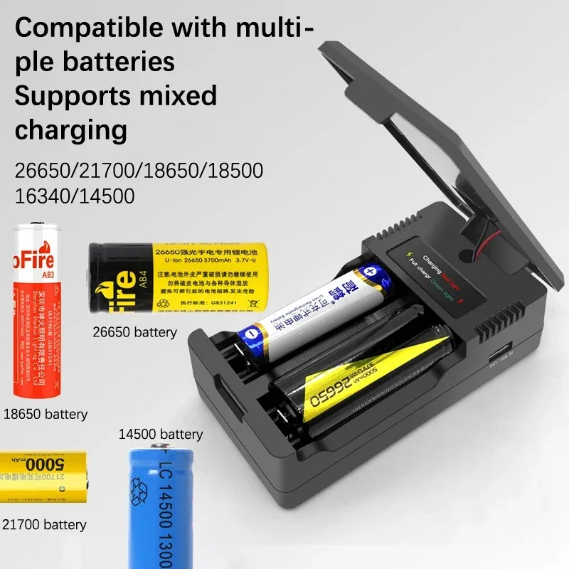 18650 Solar Battery Charger Multi Munctional Solar Type C Intelligent Lithium Battery Holder Power Bank Cases without Battery - Image 4