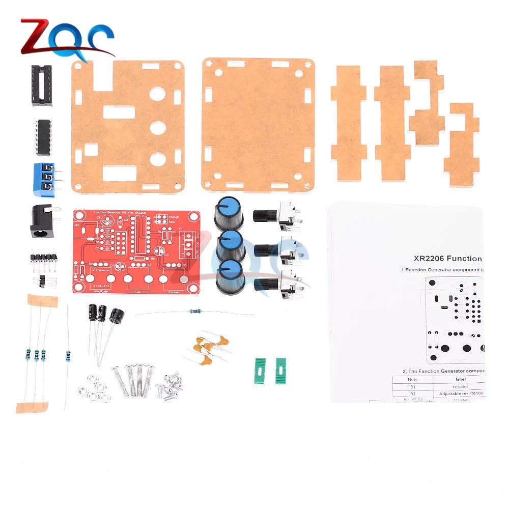 1Hz -1MHz XR2206 Function Signal Generator DIY Kit Sine/Triangle/Square Output Signal Generator Adjustable Frequency Amplitude - Image 3