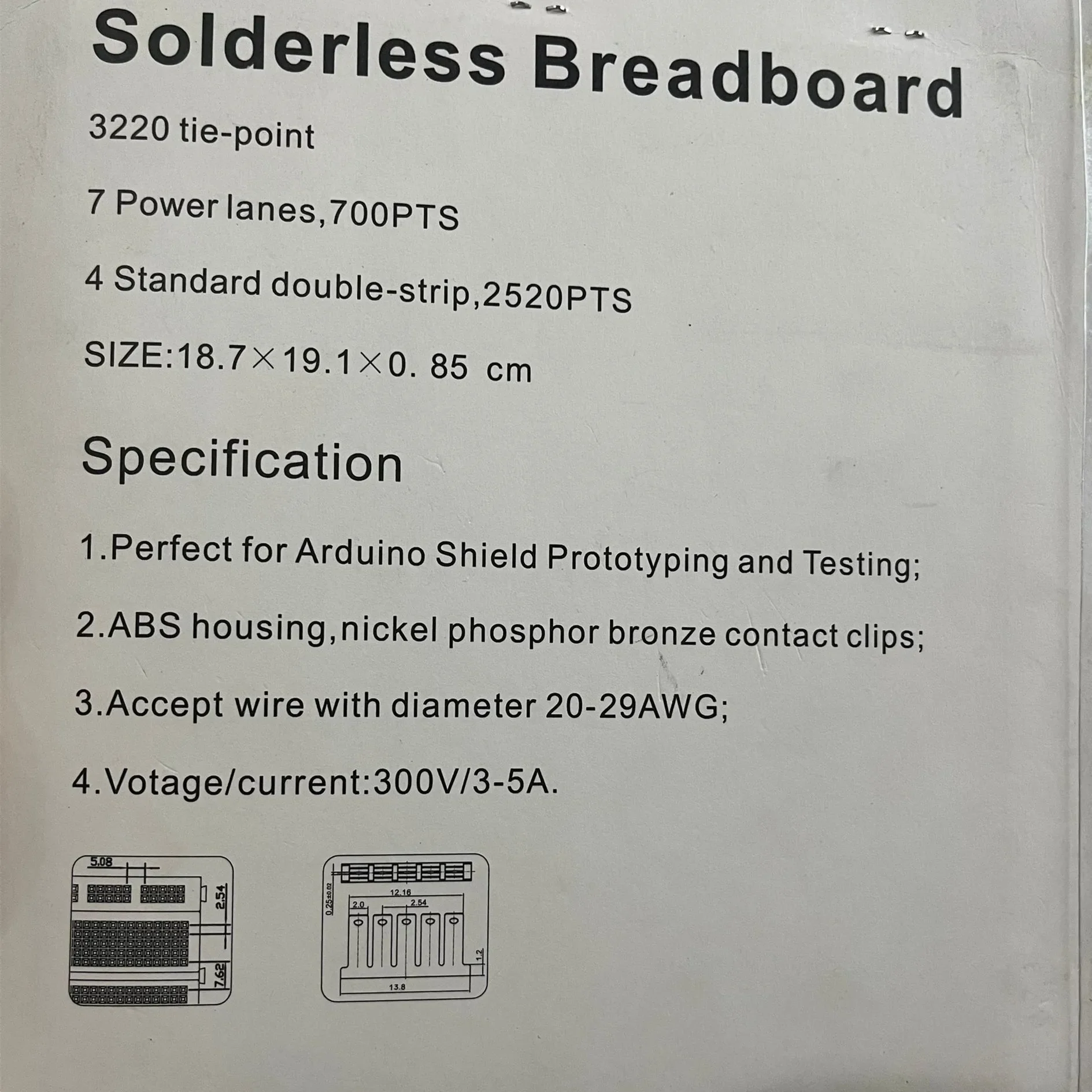 1pcs  3220 Holes Solderless Breadboard Solderless Circuit Test Board ZY-208 MB-102 Four Combination Boards - Image 4