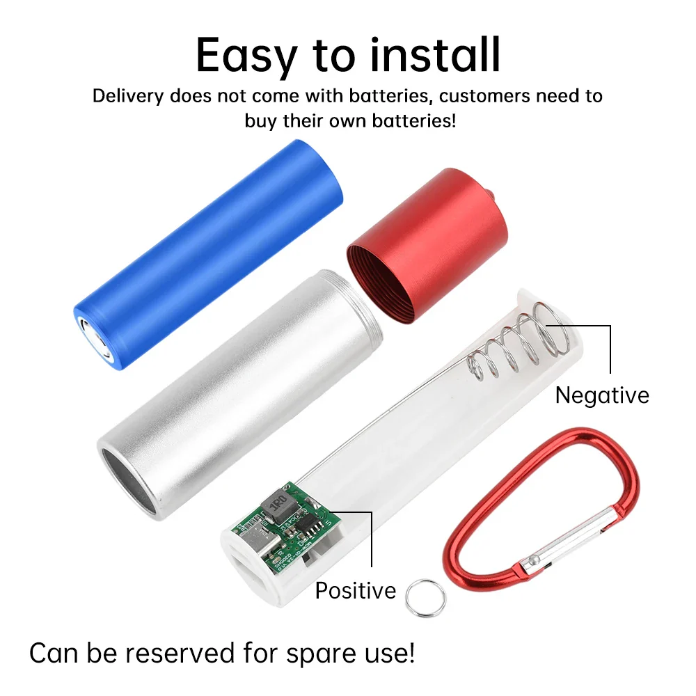 1pcs Mini 18650/21700 Mobile Power Kits DIY Portable Charging Treasure Box No Soldering Tpye C Connector Fast Charging 5V 2A - Image 5
