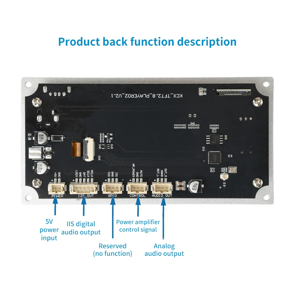 2.8-inch TFT Amplifier Bluetooth DC 4.5-5.0V 5W MP3 Decoder Board Car Audio USB TF FM Radio Module MP3 Player Color Screen - Image 3
