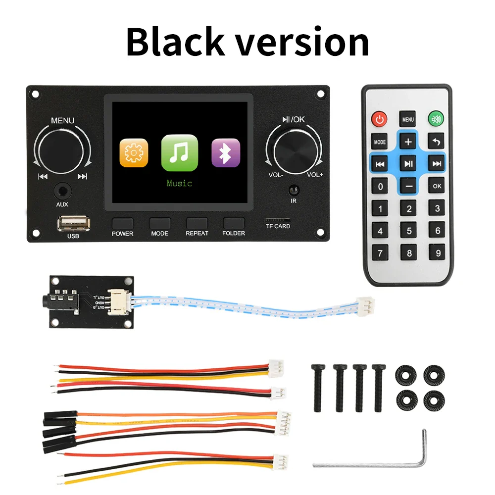 2.8-inch TFT Amplifier Bluetooth DC 4.5-5.0V 5W MP3 Decoder Board Car Audio USB TF FM Radio Module MP3 Player Color Screen - Image 7