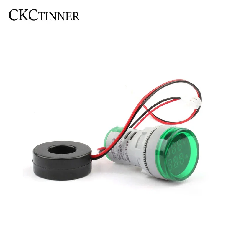 22mm AD16-22DVA Round LED Dual Display Volt Ampermeter Voltmeter 60-500V Ammeter Digital Voltage Current Ampere Meter Indicator - Image 10