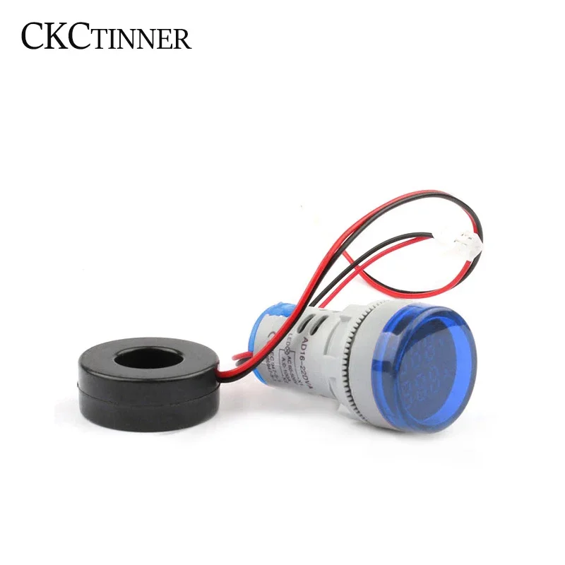 22mm AD16-22DVA Round LED Dual Display Volt Ampermeter Voltmeter 60-500V Ammeter Digital Voltage Current Ampere Meter Indicator - Image 6