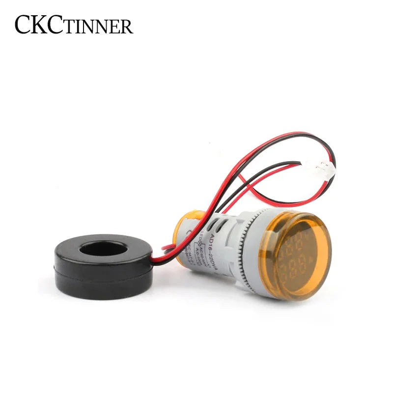 22mm AD16-22DVA Round LED Dual Display Volt Ampermeter Voltmeter 60-500V Ammeter Digital Voltage Current Ampere Meter Indicator - Image 8