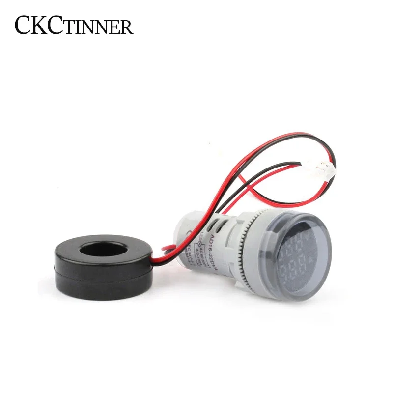 22mm AD16-22DVA Round LED Dual Display Volt Ampermeter Voltmeter 60-500V Ammeter Digital Voltage Current Ampere Meter Indicator - Image 9