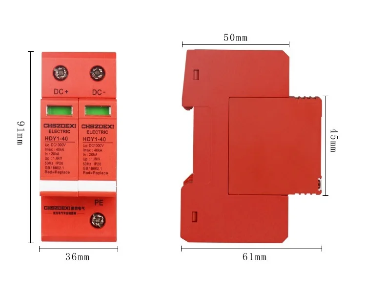 2P20KA DC 1000V Electric Surge Protector Circuit Breaker - Image 3