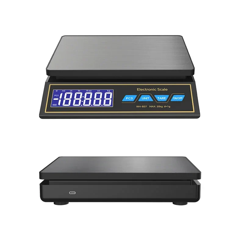 30kg/1g Digital Kitchen Scale Household Electronic Food Scale Rechargeable LCD Display Weighting Balance with Counting Function - Image 5