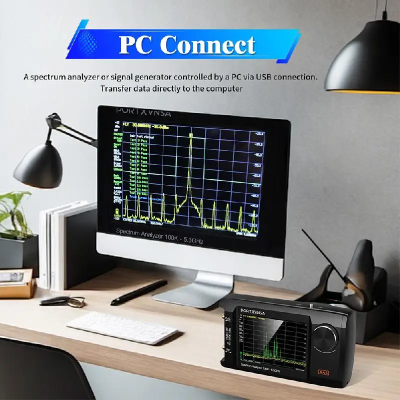 4 Inch IPS LCD SA5 Multi Functional Handheld Spectrum Analyzer 100k-5.3GHz 2-in-1 Signal Generator Built In 5000mAh Link To PC - Image 5