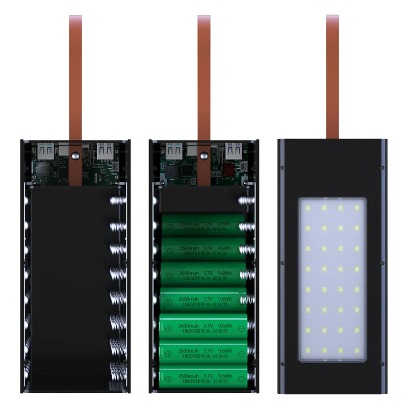 40*18650 DIY Power Bank Case Batteries Power Box Regular/PD Camping light Version Power Bank Shell  Batteries Power Shell - Image 4