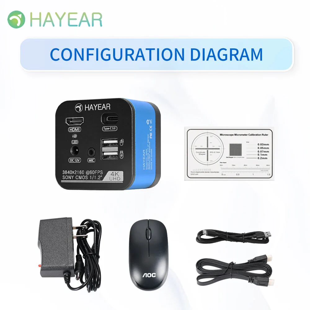 4K 60FPS SONY IMX585 Sensor UHD Measuring Digital Electronic Microscope Camera 8MP HDMI USB Type-C 3.0 for SMT Soldering Lab - Image 7