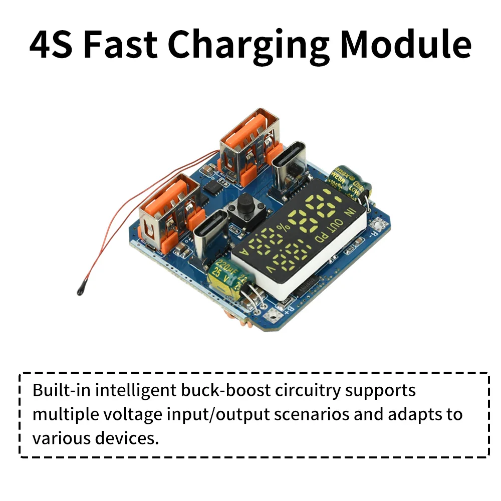 4S 20V 5A Buck-Boost Module Charge/Discharge Integrated Bidirectional Fast Charging High Power Output Lithium Battery Module - Image 2