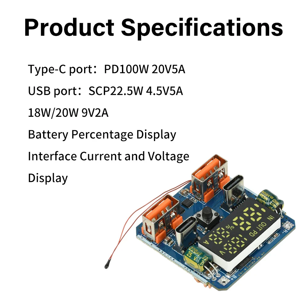 4S 20V 5A Buck-Boost Module Charge/Discharge Integrated Bidirectional Fast Charging High Power Output Lithium Battery Module - Image 4
