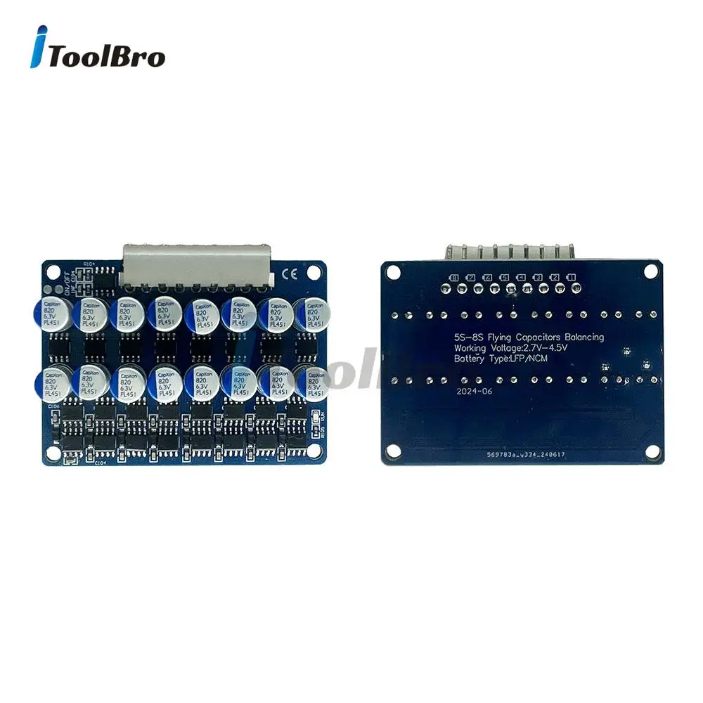 4S 6S 8S 3A BMS Lifepo4 Lithium Battery Active Balancer Equalizer 3.2V-4.4V Battery Cell Packs Balance Energy Transfer for RV - Image 5