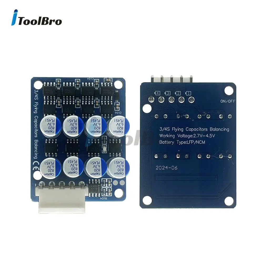 4S 6S 8S 3A BMS Lifepo4 Lithium Battery Active Balancer Equalizer 3.2V-4.4V Battery Cell Packs Balance Energy Transfer for RV - Image 8
