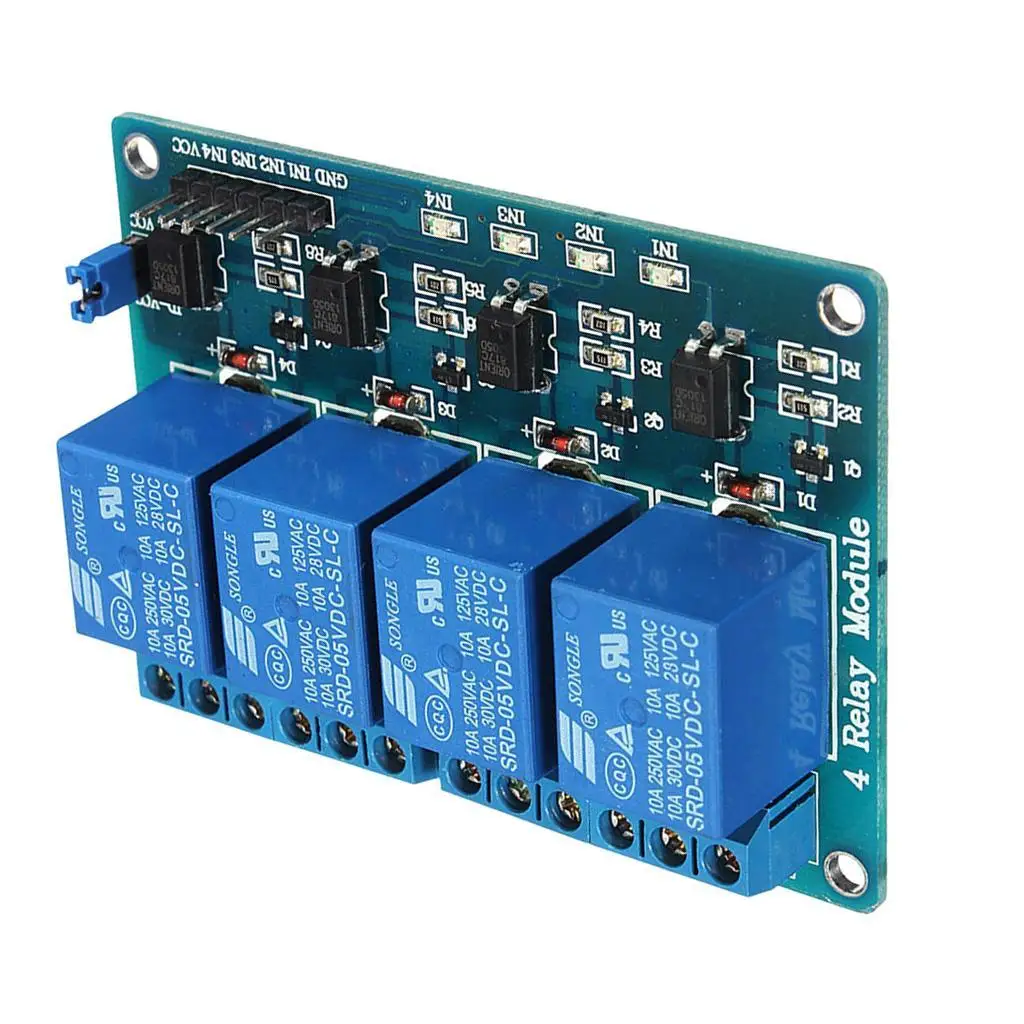5V Relay Module for ARM Indicator 4 Channel Relay with Optocoupler - Image 3