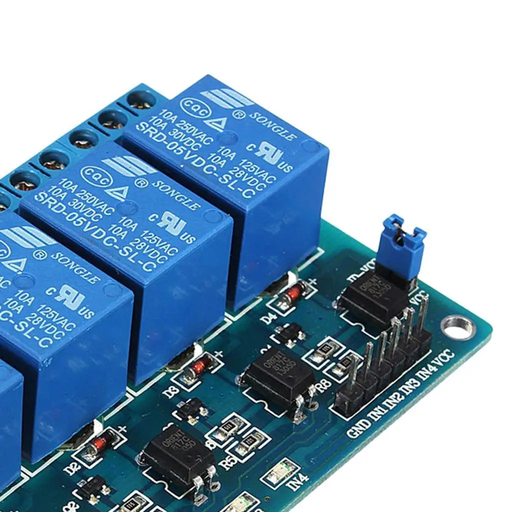 5V Relay Module for ARM Indicator 4 Channel Relay with Optocoupler - Image 6