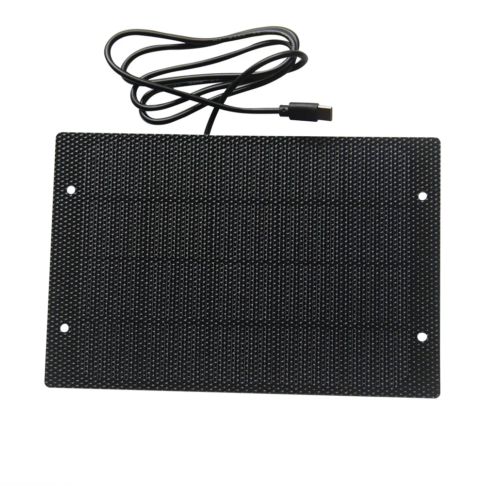 5W 5V ETFE Solar Panel Charger Type-C Output Solar Power Bank for Mobile Phone Security Camera Courtyard Streetlighs 198*133MM - Image 3