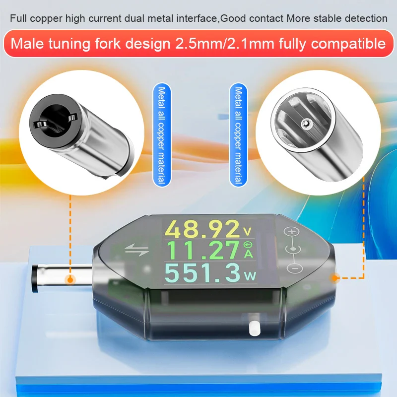 600W DC4.5-50V Max 12A High Precision Digital Voltage Current Tester DC5.5x2.5 Instrument Power Capacity Meter DT550 - Image 5