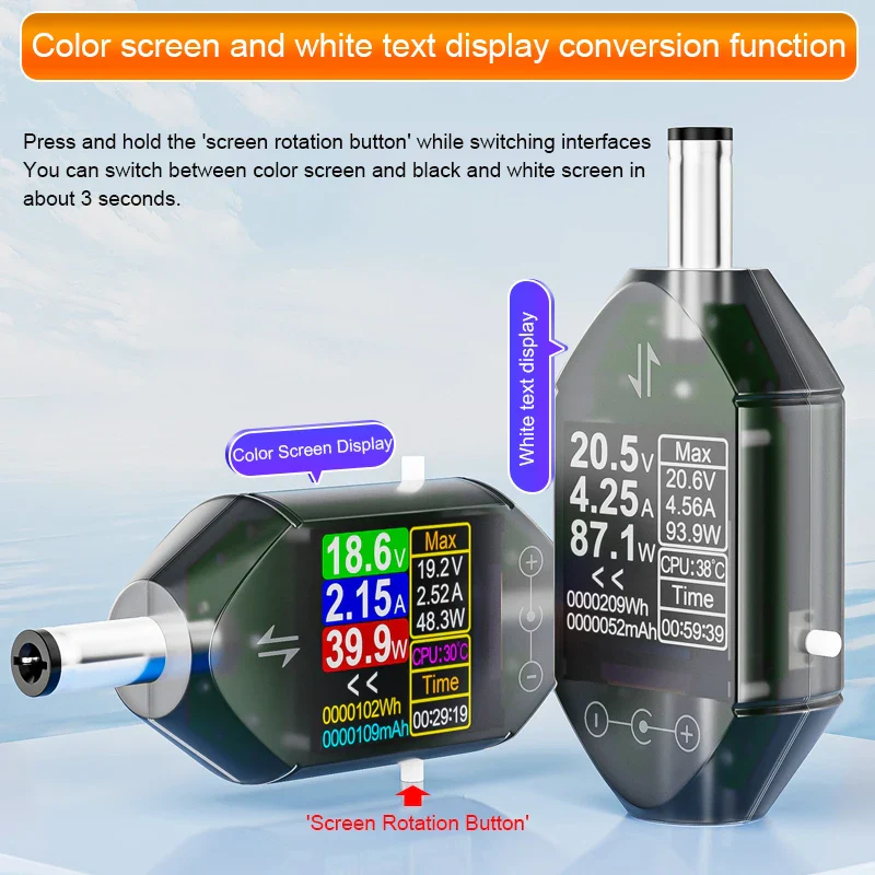 600W DC4.5-50V Max 12A High Precision Digital Voltage Current Tester DC5.5x2.5 Instrument Power Capacity Meter DT550 - Image 6
