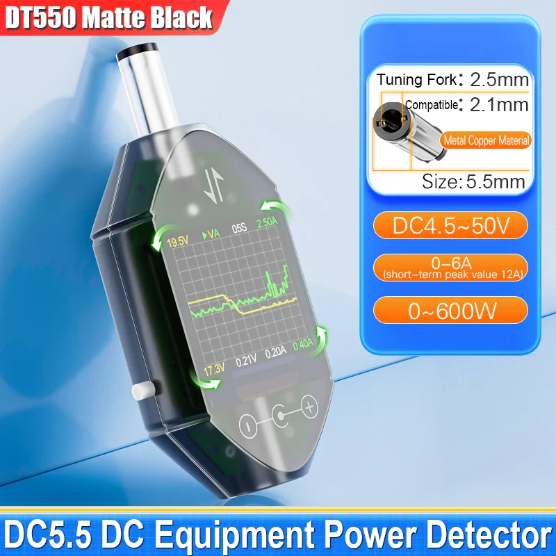 600W DC4.5-50V Max 12A High Precision Digital Voltage Current Tester DC5.5x2.5 Instrument Power Capacity Meter DT550 - Image 8