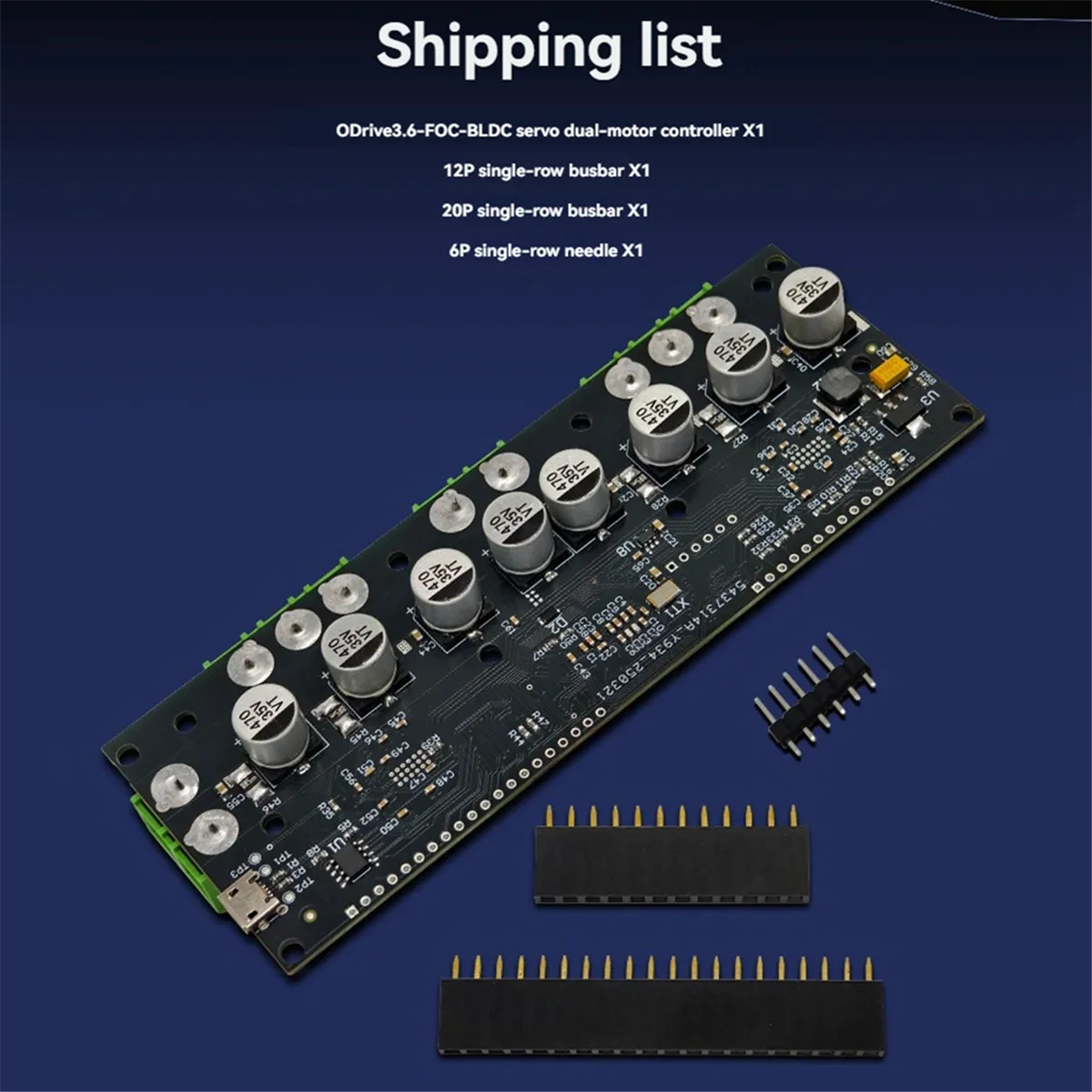 A72Z ODrive3.6 56V FOC-BLDC Servo Dual Motor Controller STM32F4 Support Multiple Encoder ODrive3.6 Motor Control Board 12-56V - Image 5