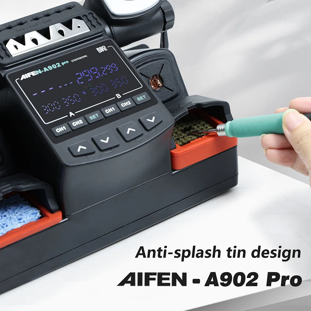 AIFEN A902PRO Soldering Station C115 C210 C245 Double Station Welding Rework Station For Cell-Phone PCB IC Repair Solder Tools - Image 3