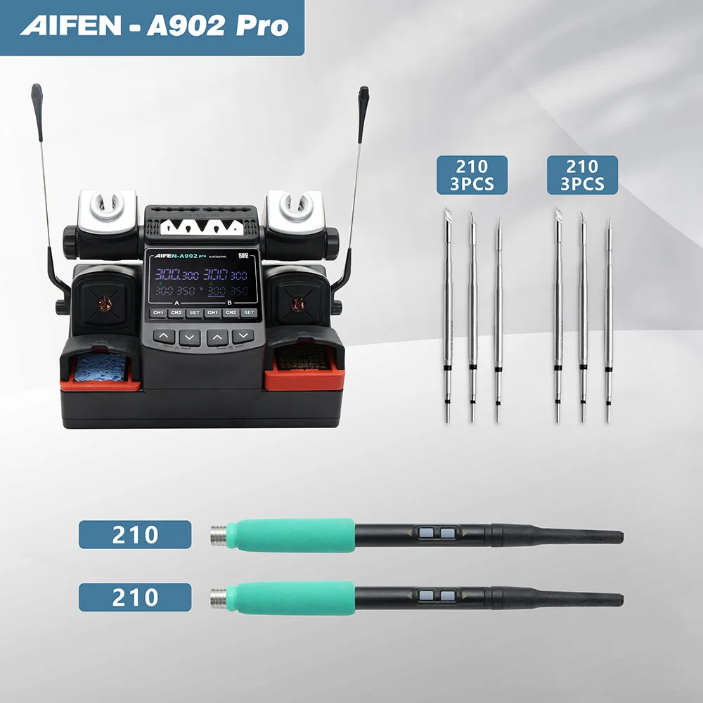 AIFEN A902PRO Soldering Station C115 C210 C245 Double Station Welding Rework Station For Cell-Phone PCB IC Repair Solder Tools - Image 7