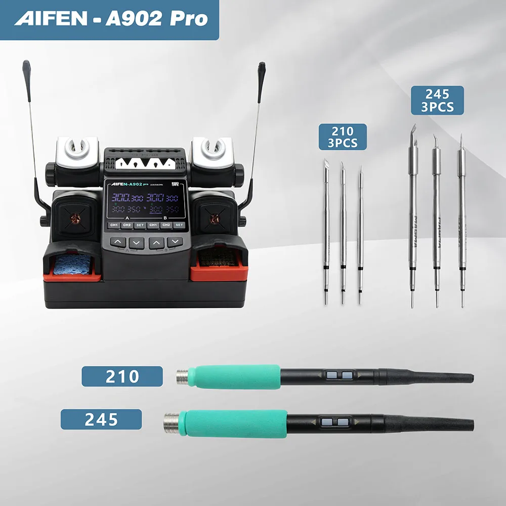 AIFEN A902PRO Soldering Station C115 C210 C245 Double Station Welding Rework Station For Cell-Phone PCB IC Repair Solder Tools - Image 8