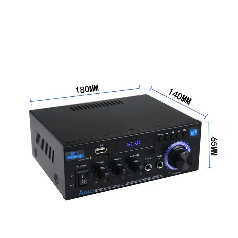 AK45 HiFi Digital Bluetooth Audio Amplifier MP3 Channel 2.0 Sound Power AMP stereo Home Automotive Car for Speakers MAX 350W*2 - Image 4