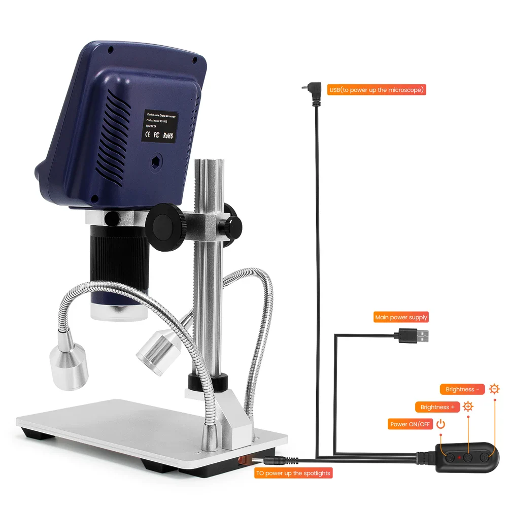 Andonstar AD106S USB Digital Microscope with Screen for Phone Repair Soldering Tool BGA SMT Jewelry Appraisal Biologic Use Kids - Image 5